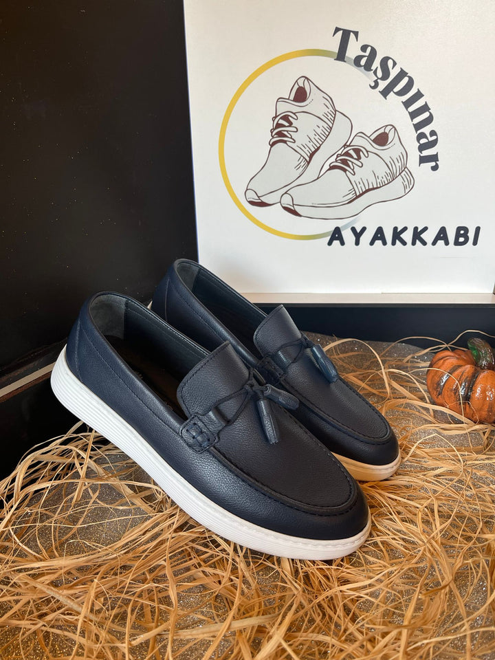 Taşpınar %100 Hakiki Deri Erkek Casual Yazlık Ortopedik Rahat Hafif Günlük Loafer Ayakkabı 40-44
