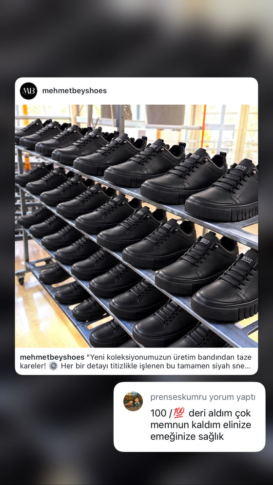 Siyah hakiki deri erkek sneaker müşteri yorumu – deri aldım çok memnun kaldım | Taşpınar Ayakkabı – müşteri yorumu | Taşpınar Ayakkabı